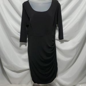 NWT BCBGeneration Black Ruched Midi Dress Size Med